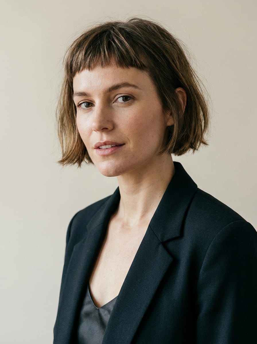 Kurzer Bob mit Mini-Pony - Freche kurze Bob Frisuren